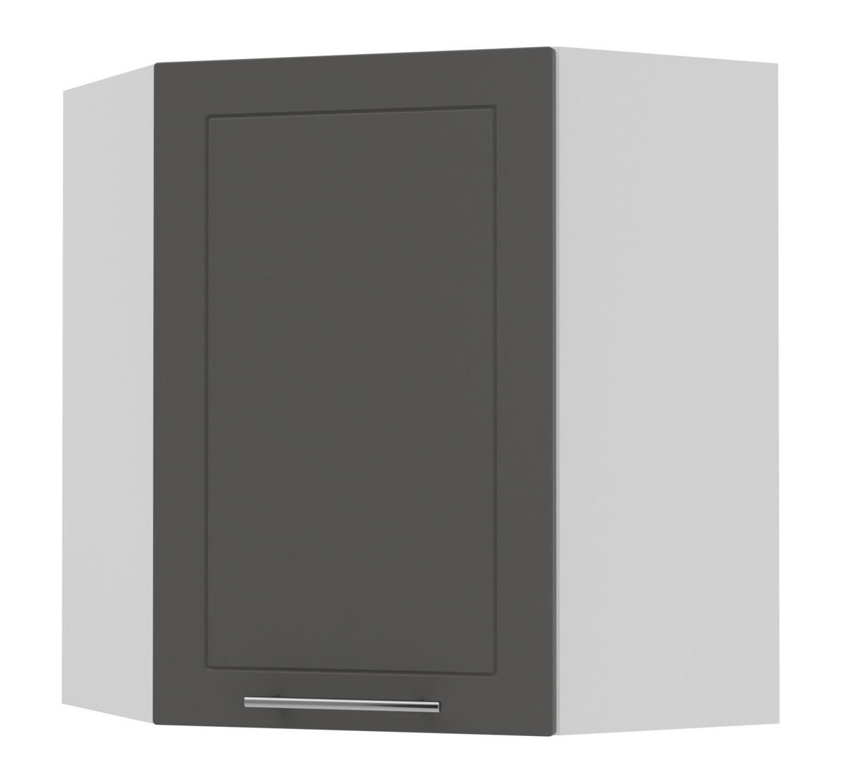 KÜCHENHÄNGESCHRANK Kvantum W10/60 Graphit Matt / Weiß Matt 60 / 60 / 72cm - Graphitfarben/Weiß, Holz/Holzwerkstoff (60/72/60cm) - Feldmann-Wohnen