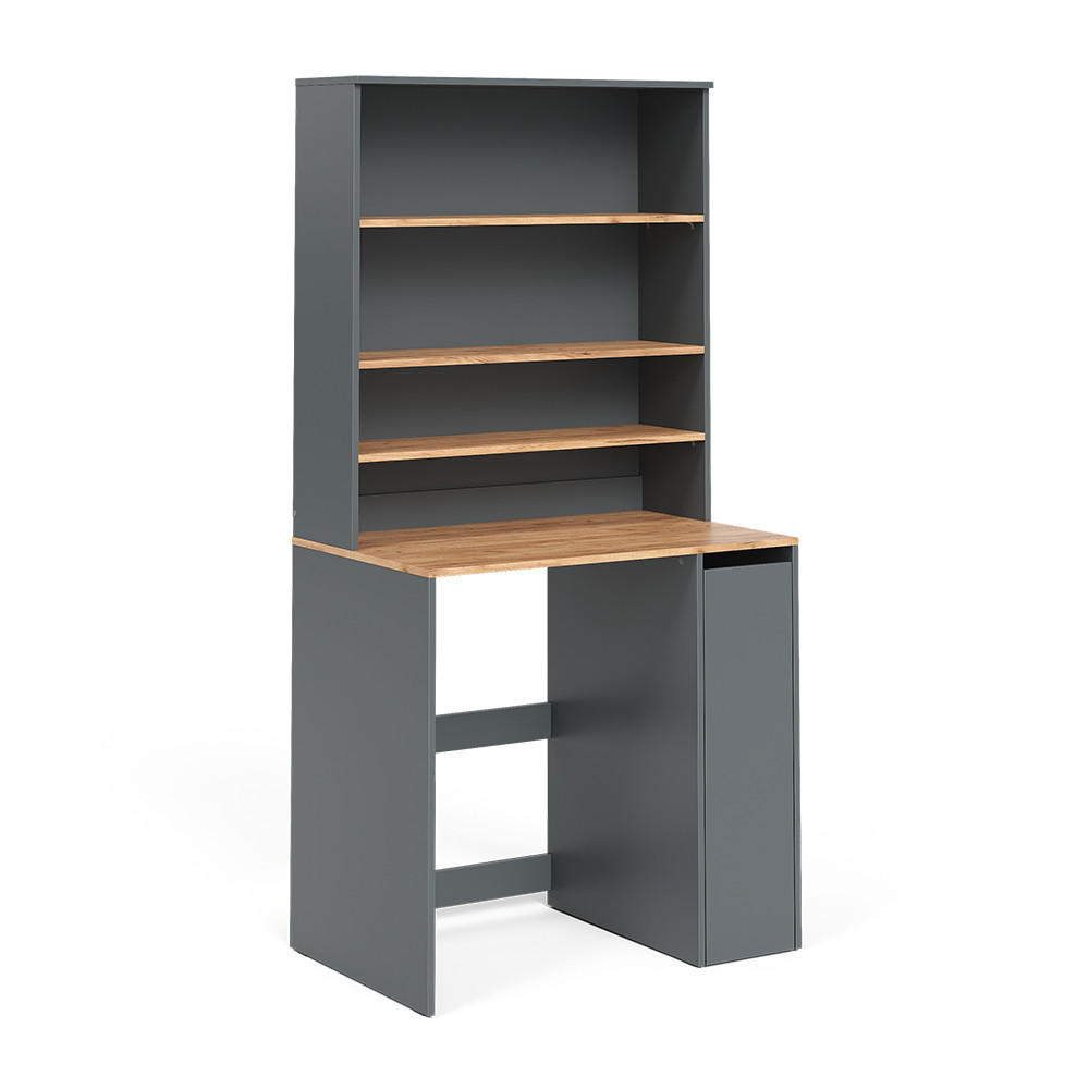 WASCHMASCHINENSCHRANK Viktor, Anthrazit/Goldkraft Eiche, 93.6 x 88.2 cm 2 Teile mit Rollregal - Honigeiche/Anthrazit, Holzwerkstoff (93.6/88.2/60cm) - Vicco