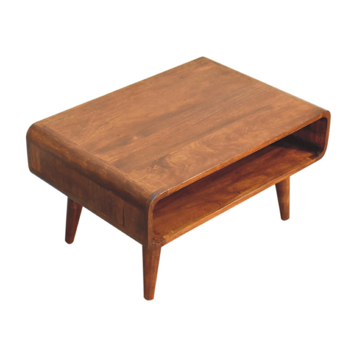 TV prvok s kostanovou povrchovou úpravou - tmavohnedá/mosadzná, kov/drevo (65/35/45cm) - Artisan Furniture