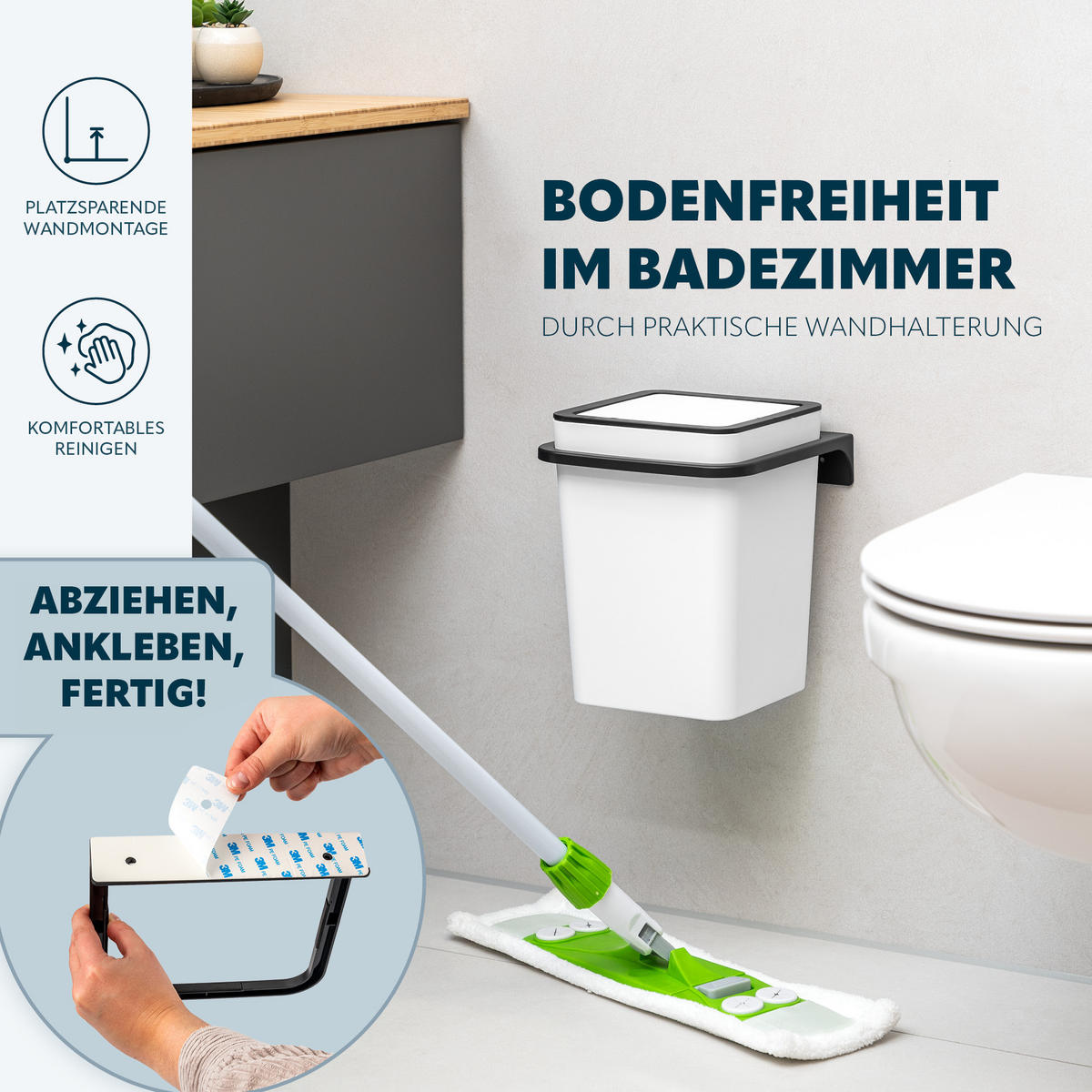 KOSMETIKEIMER SAVONA 6 Liter, weiß - Weiß, Kunststoff (18/25/18cm) - bremermann