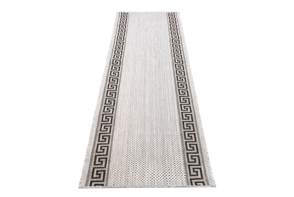 LÄUFER MELISSA Grau Modern Geometrisch 100/1300 cm - Grau, Textil (100/1300cm) - Tapiso