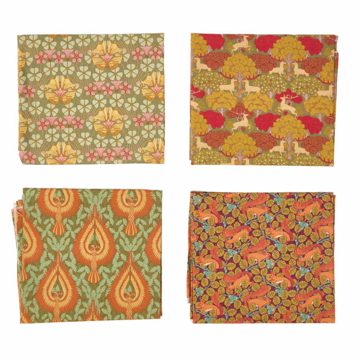 PATCHWORK-STOFFPAKET Art Déco II – Fat Quarter 4er-Set, 100% Baumwolle - Multicolor, Textil (50/55cm) - Homescapes