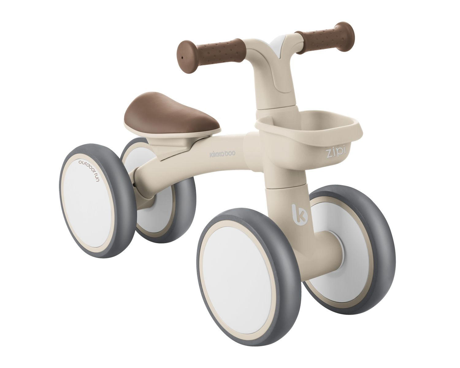 RUTSCHER Zipi beige EVA-Reifen, Sitz verstellbar, ab 1 Jahr - Beige, Kunststoff (57/28/39cm) - Kikka boo