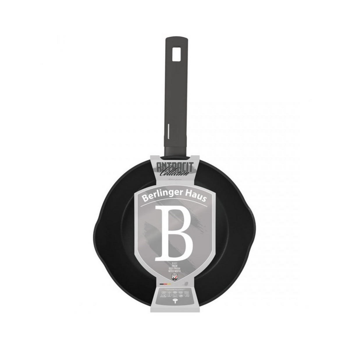 PFANNE Schwarz 28/28/7.5 cm BH8121 - Schwarz, Metall (28cm) - Berlinger Haus