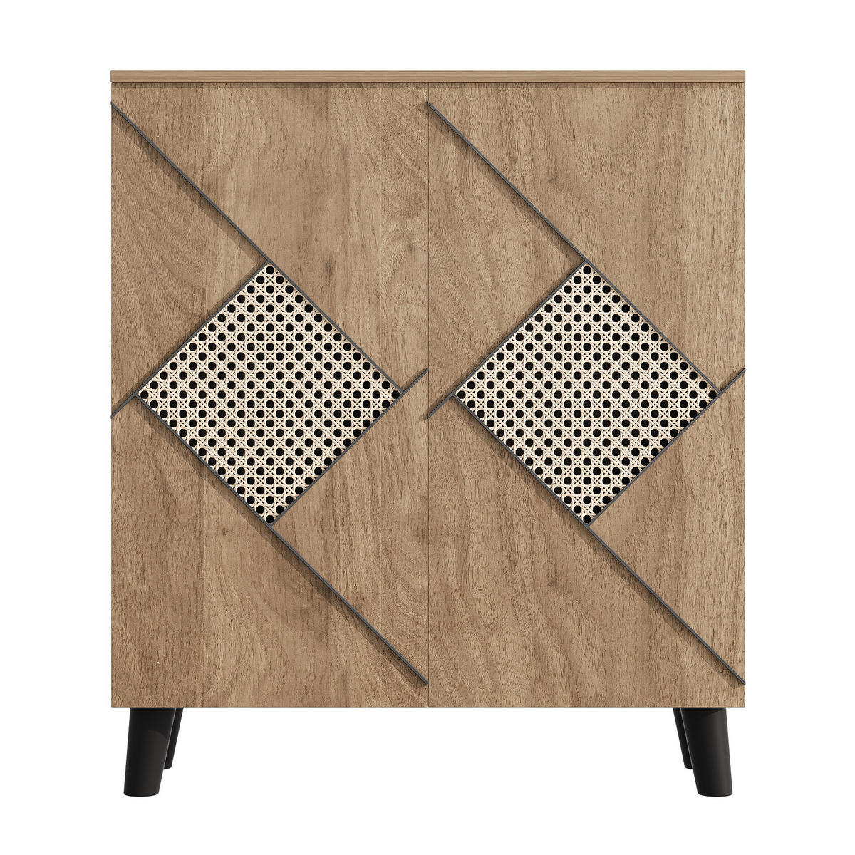 SCHUHSCHRANK 80 cm in Holzoptik - Eichefarben, Holzwerkstoff (80/91/32cm) - Urban Meuble