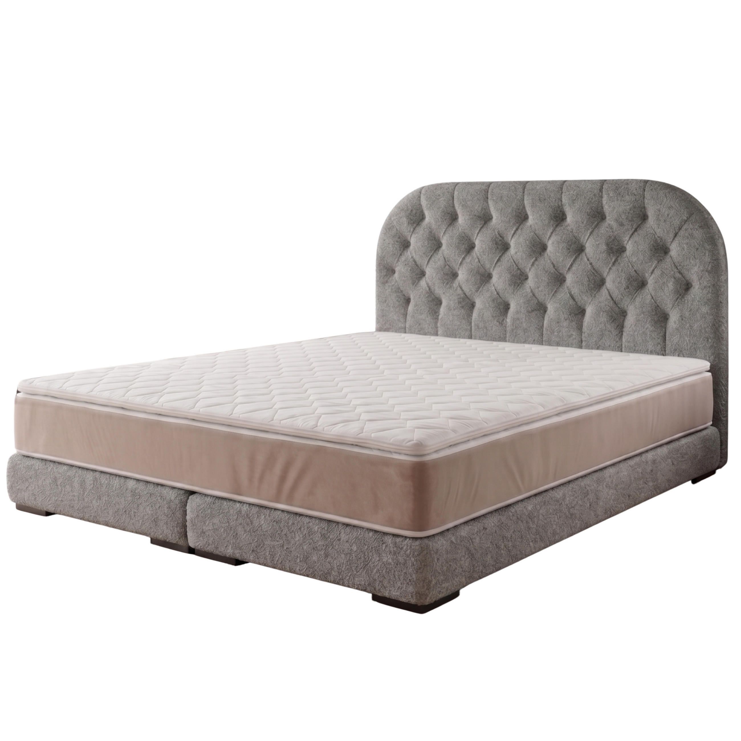 POLSTERBETT LEON4 100x 200 cm Farbe: Grau - Grau, Textil (100/200cm) - A&J MöbelLand