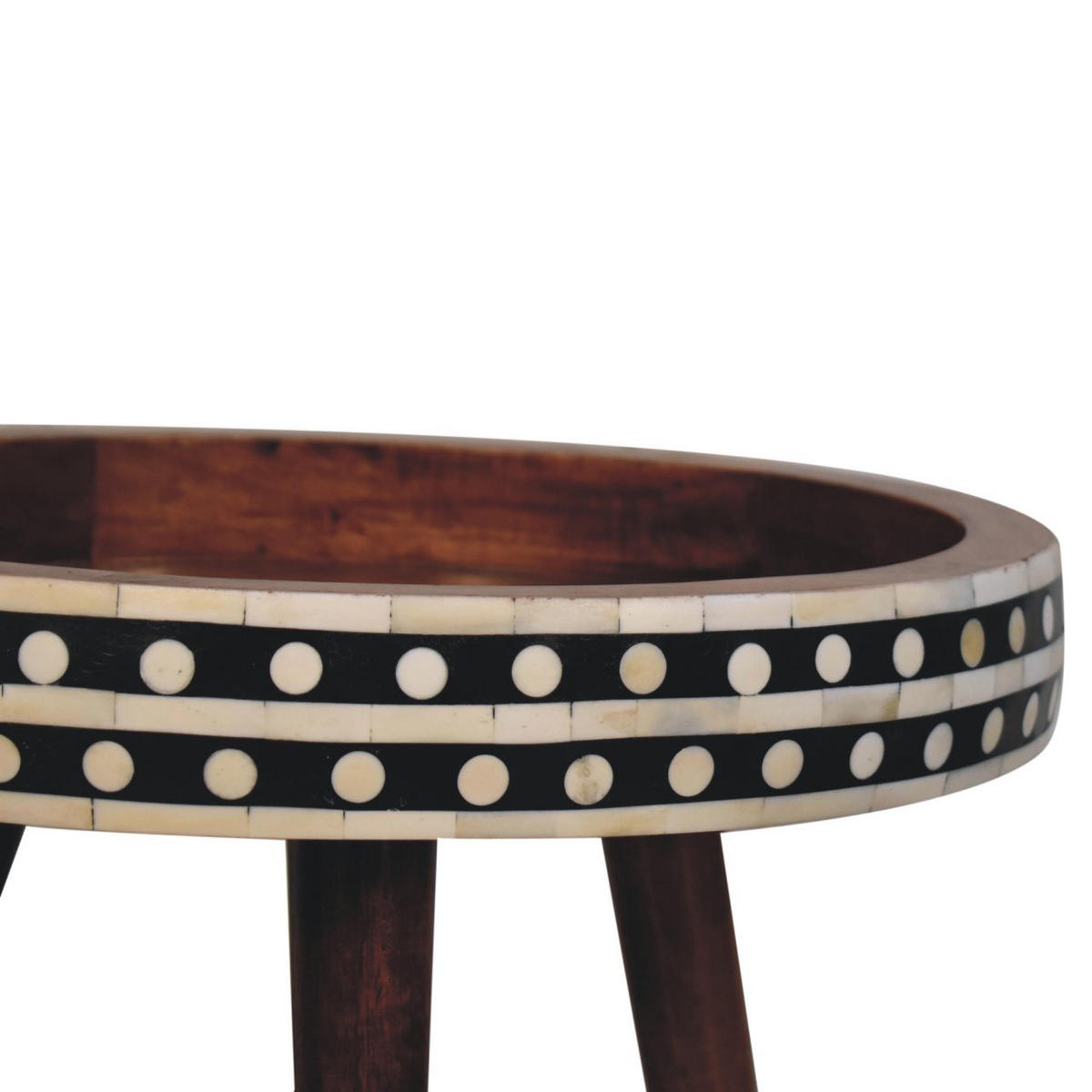 MAJHNA STRANSKA MIZICA z vzorcem v zaključku Honey Caramel - hnedá, drevo (40/40/40cm) - Artisan Furniture