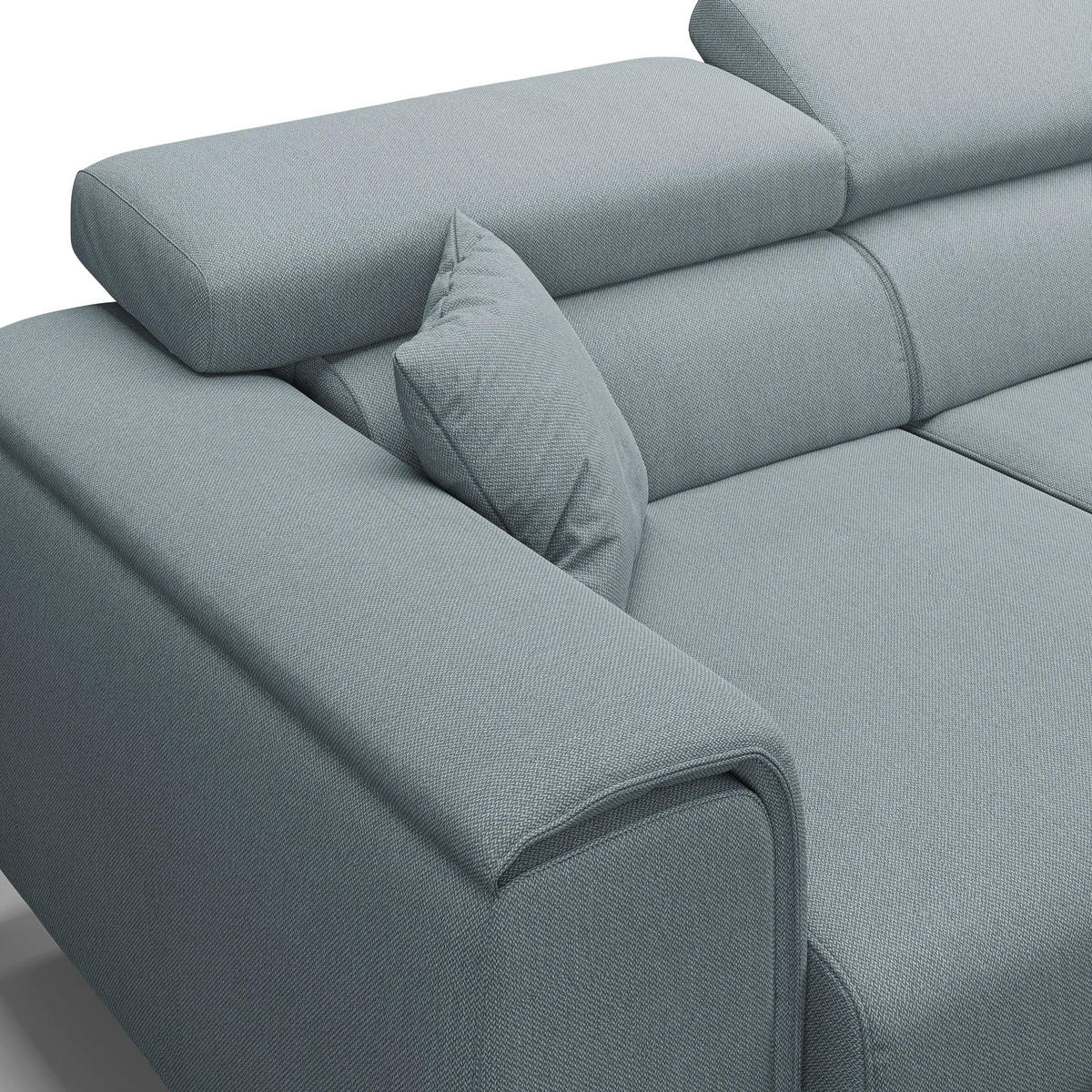 LINEARSOFA Fusion - Hellblau, Textil (260/74/102cm) - Divani.store