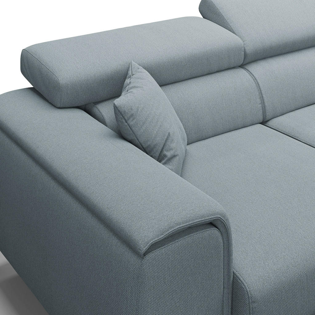 Thumbnail - Divani.store Linearsofa, Hellblau, Textil, 260x74x102 cm, Wohnzimmer, Sofas & Couches, Sofas