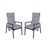 GARTENSTUHL 2er Set Jule Gartenstühle - Grau, Kunststoff (70/103/55cm) - DELUKE