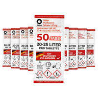 WASSERAUFBEREITUNGSTABLETTEN 50 Stk inkl. 10L Faltkanister Trinkwasser Camping Outdoor - Weiß, Kunststoff (20/25/20cm) - JUNG