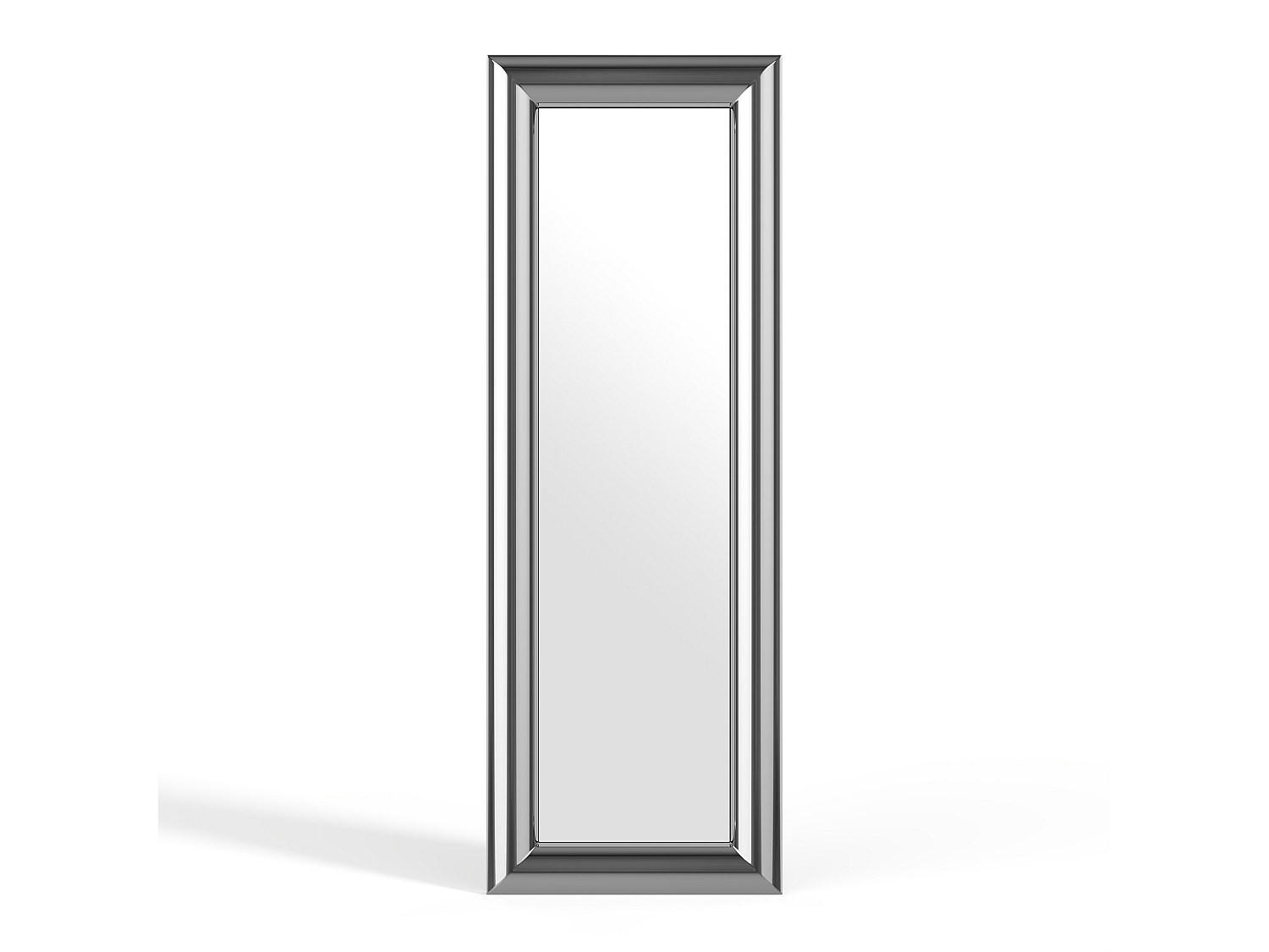 WANDSPIEGEL - 60 cm x 4 cm - Metall - Silberfarben - BORAYA - Silberfarben, Metall (60/170/4cm) - Vente-Unique