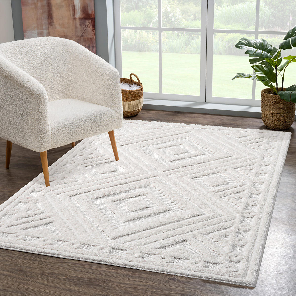 HOCHFLOR-TEPPICH Focus 777 Creme 120x170 cm - Creme, Textil (120/170cm) - carpet city