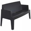 BANK Schwarz 60x80x139cm - Schwarz, Kunststoff (60/80/139cm) - AlterEgo