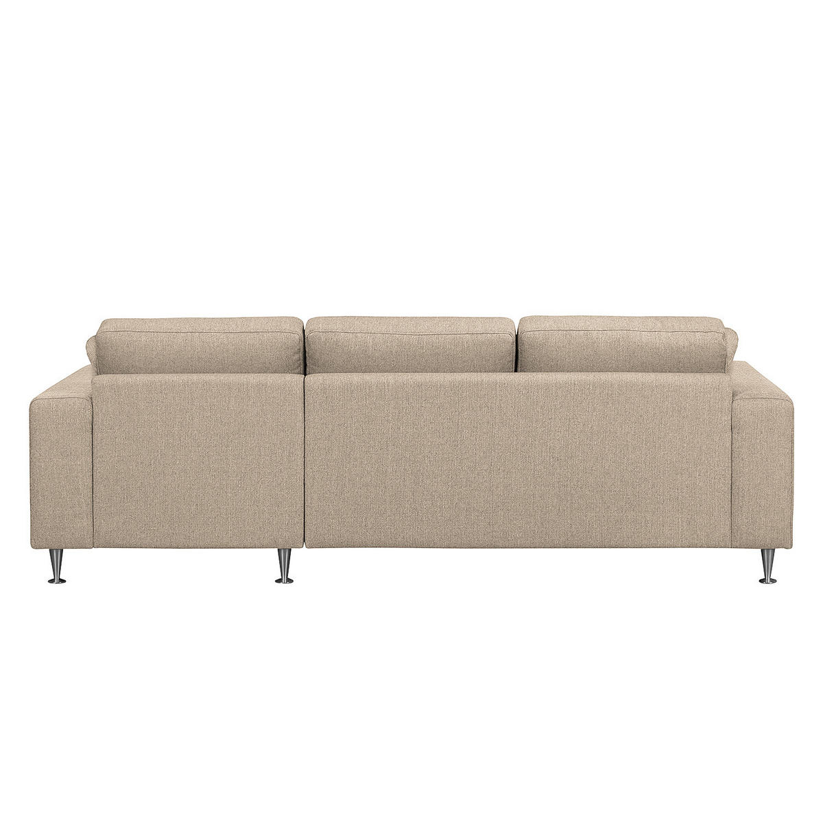 ECKSOFA mit Longchair - Strukturstoff - Kaschmir, Textil (235/150cm) - home24