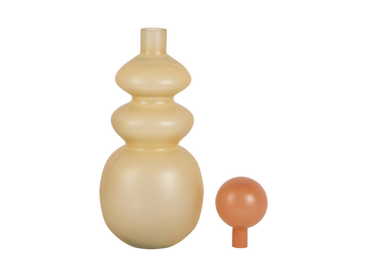 VASE Alegre 15/15/39 cm - Gelb, Glas (15/39cm) - Present Time