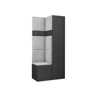 GARDEROBEN-SET Orion XXIV - Hellgrau/Graphitfarben, Holzwerkstoff/Kunststoff (82/186/46cm) - MIRJAN24