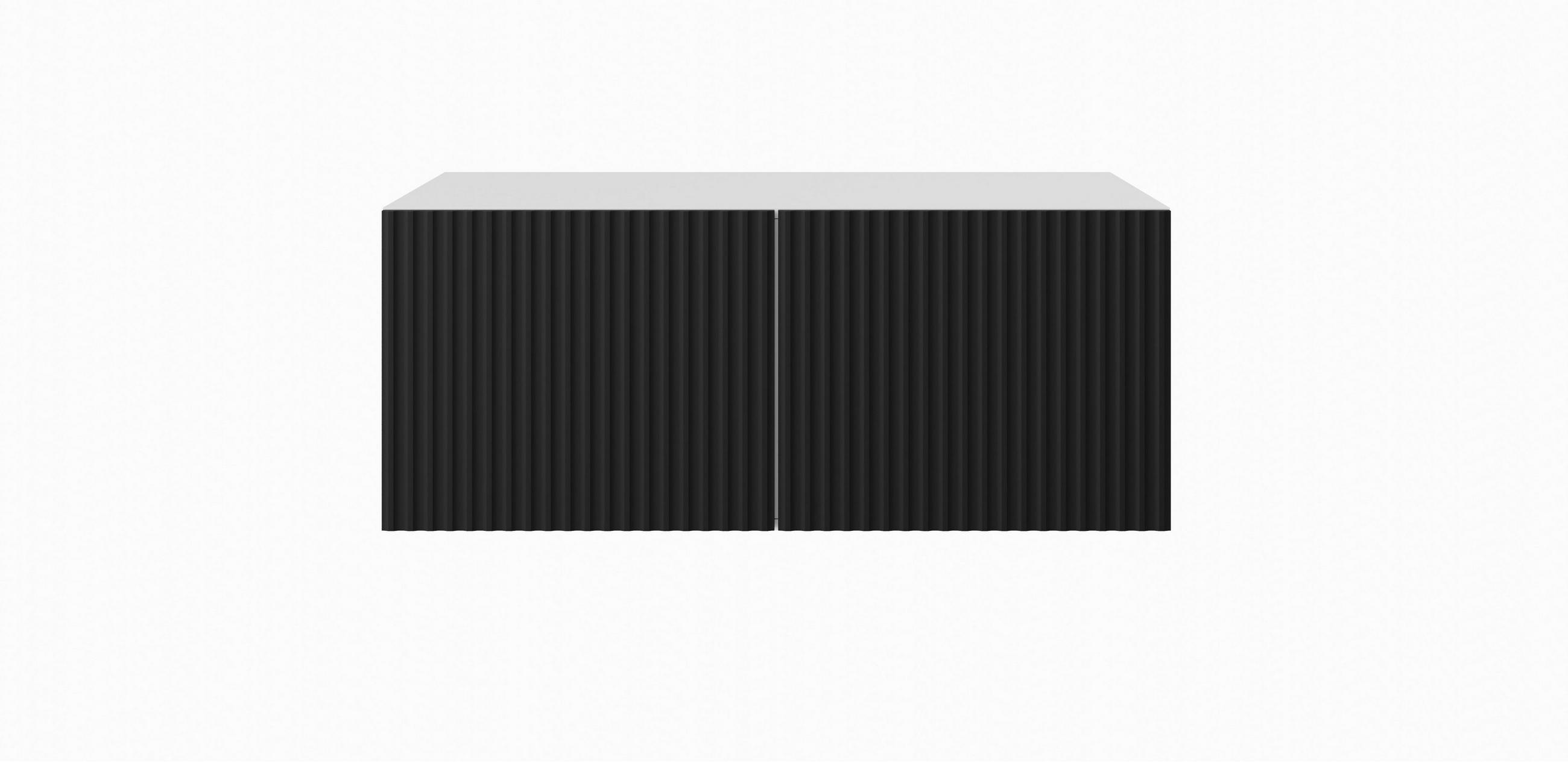 Masseno Lowboard Weiß, Schwarz 100x41x40 cm