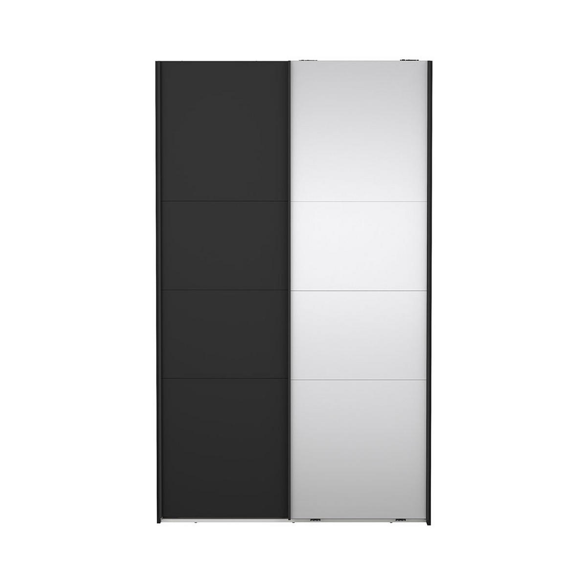 SCHIEBETÜRENSCHRANK, Catania, Schwarz, Holzwerkstoff, 119 x 67 x 201 cm - Schwarz, Holzwerkstoff (119/201/67cm) - ebuy24