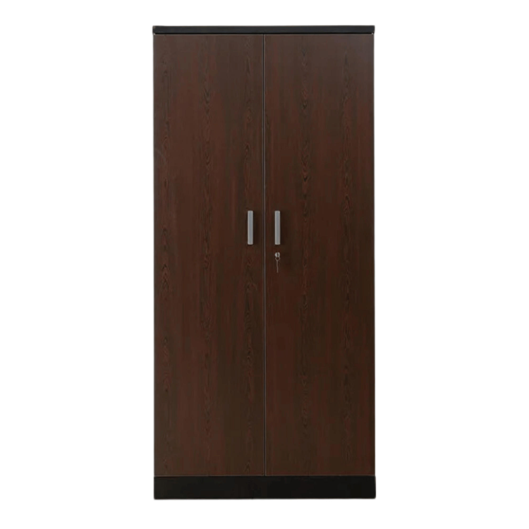 AKTENSCHRANK Beetle 4 Fachböden 195x92x42 cm Schwarz & Wenge - Wengefarben, Metall (92/195/42cm)