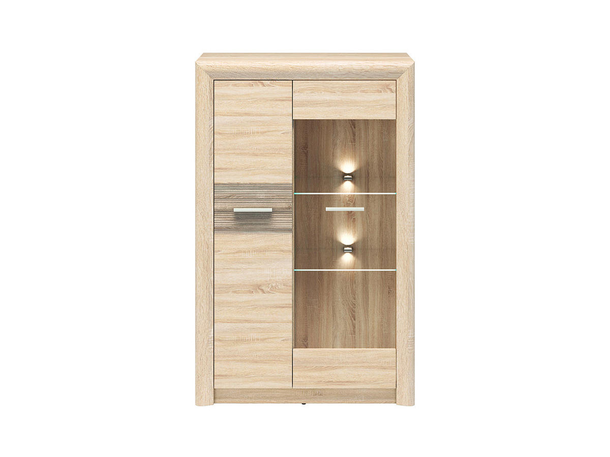 VITRINE – 85 cm – Castel – Eichefarben / Sonoma Eiche - Eichefarben/Sonoma Eiche, Holzwerkstoff (85/133/43cm) - hi-markt