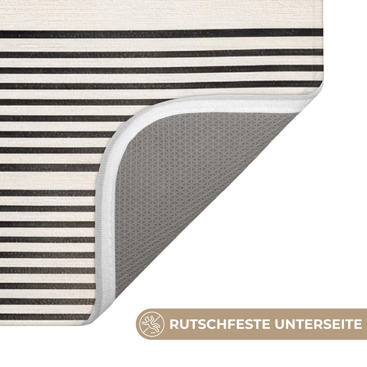 KÚPEĽŇOVÁ PREDLOŽKA Abstraktné - Japonské - Béžové - Moderné 80x50 cm - čierna/béžová, textil/plast (80/50cm) - OnlyWow