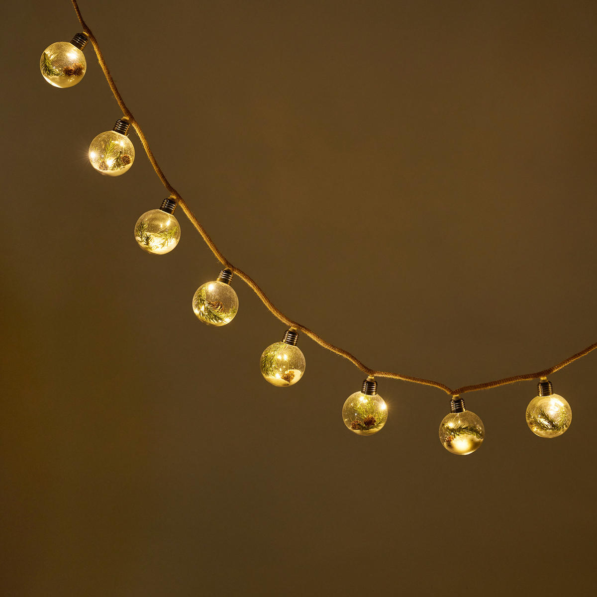 LICHTERKETTE Pinere, grün, 36 LED, 11x9x195 cm, Dekorative Weihnachtsdeko - Grün, Kunststoff (195cm) - home&you