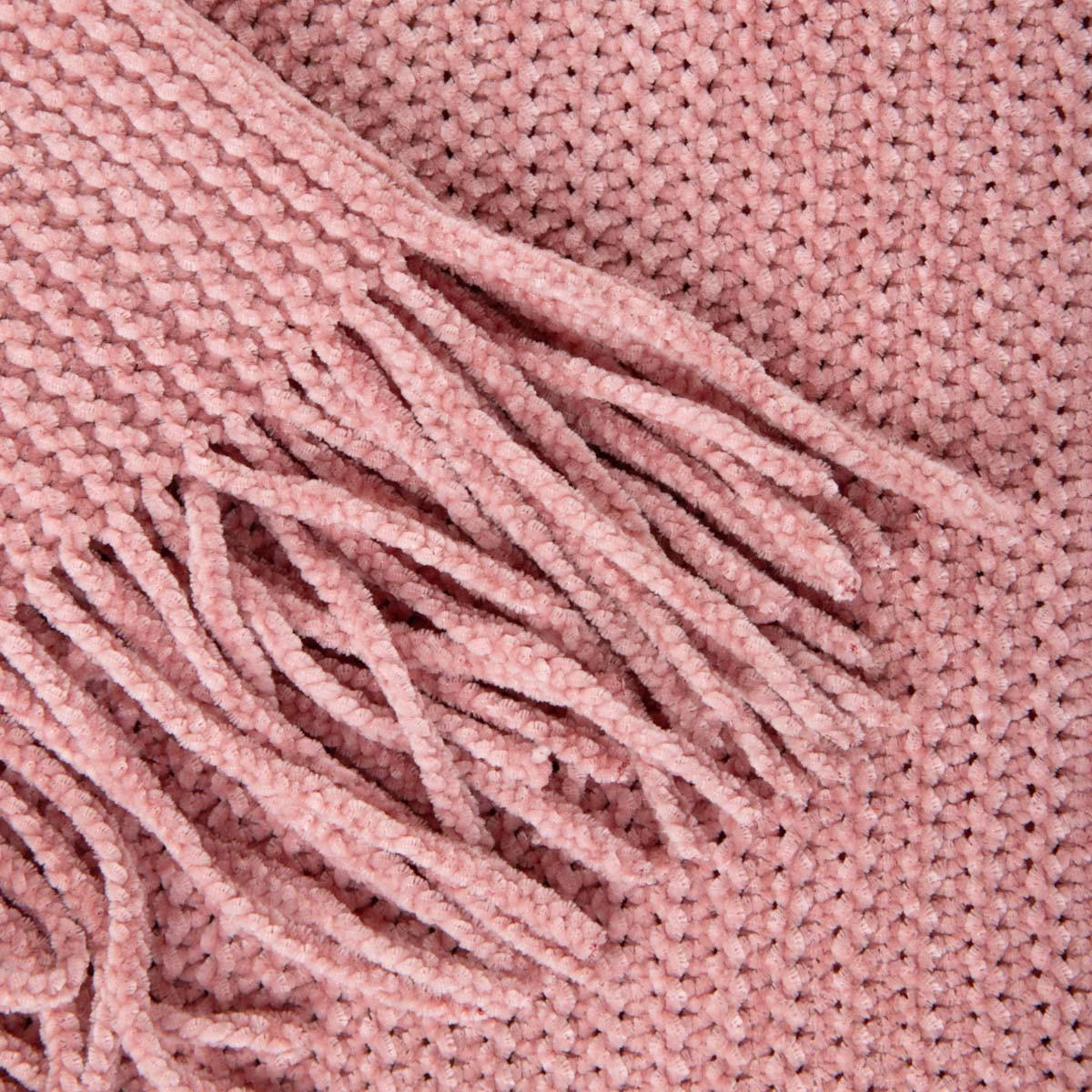 DECKE Chenille rosa 130/170 cm - Rosa, Textil (130/170cm) - Homla