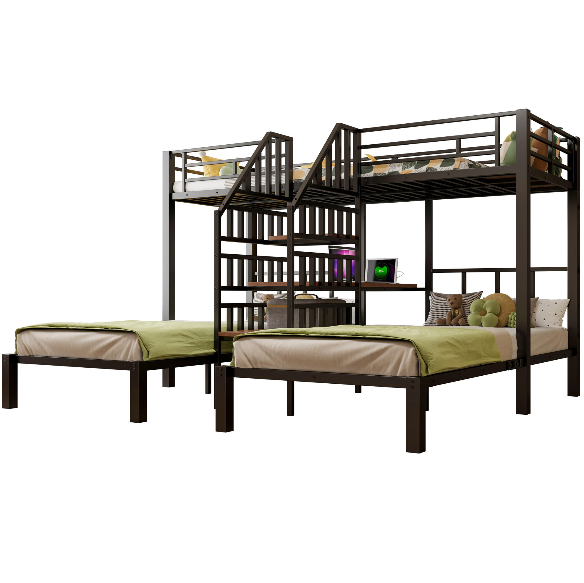 Ivmeu Etagenbett Schwarz 90x200 cm