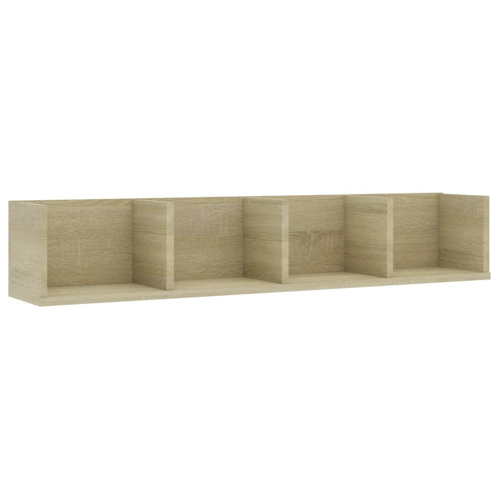 vidaXL Cd-Wandregal Beige 18x18x100 cm