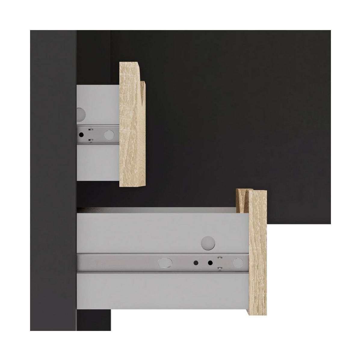SCHREIBTISCH Schwarz - Schwarz, Holzwerkstoff (81/145/77cm) - ebuy24