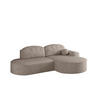 ECKSOFA Girona Mit Schlaffunktion - Braun, Holzwerkstoff/Textil (278/179cm) - Fun Möbel