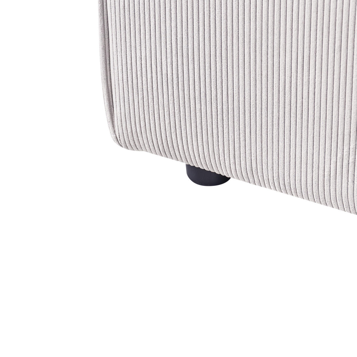 OTTOMANE Cord Cremeweiß Ardal - Creme, Textil (86/45/86cm) - Beliani