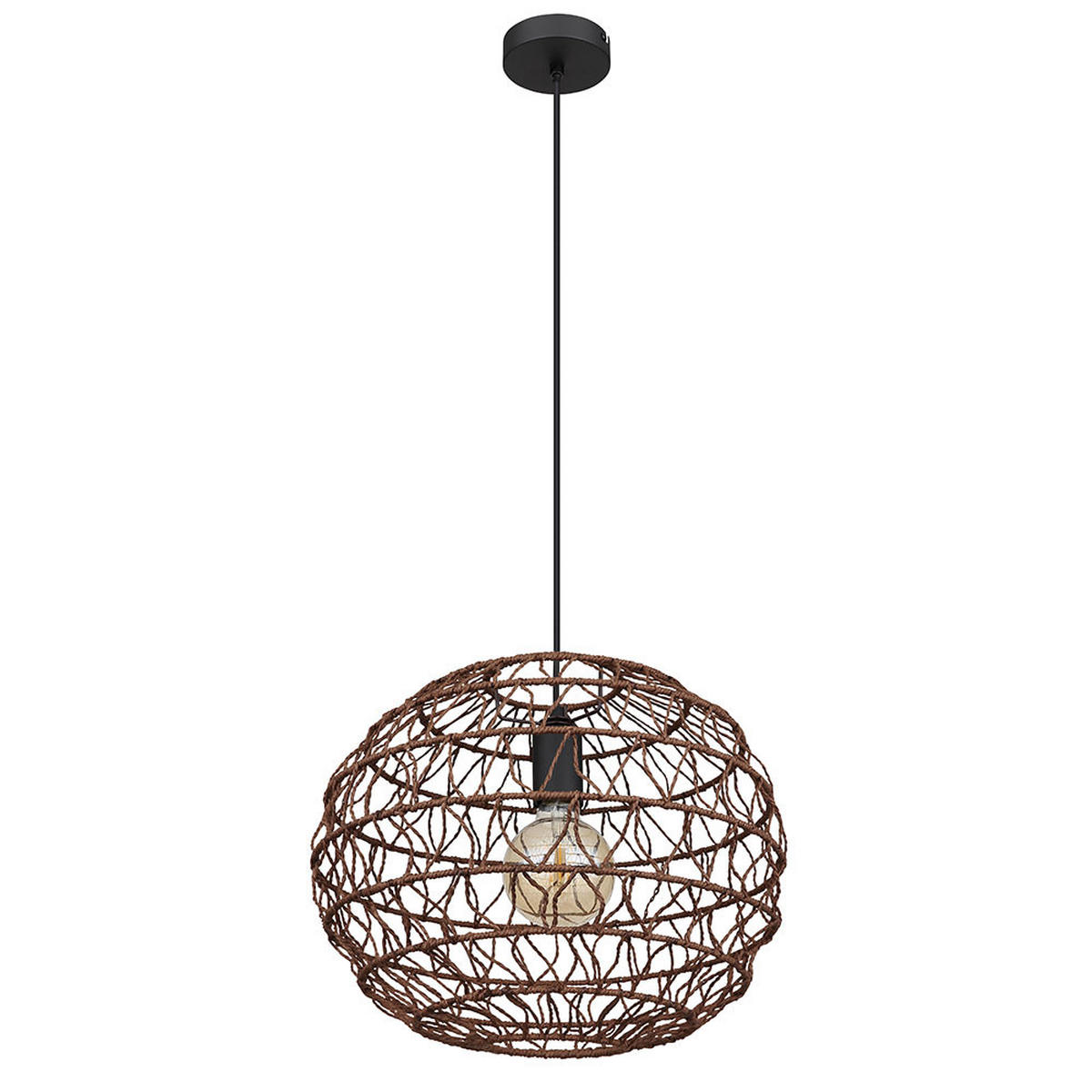 LED HÄNGELEUCHTE Metall Braun - Braun, Metall (39/39/120cm) - Globo Lighting