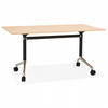 SCHREIBTISCH Beige 140x70x73 cm - Beige/Schwarz, Holz/Metall (140/70/73cm) - AlterEgo