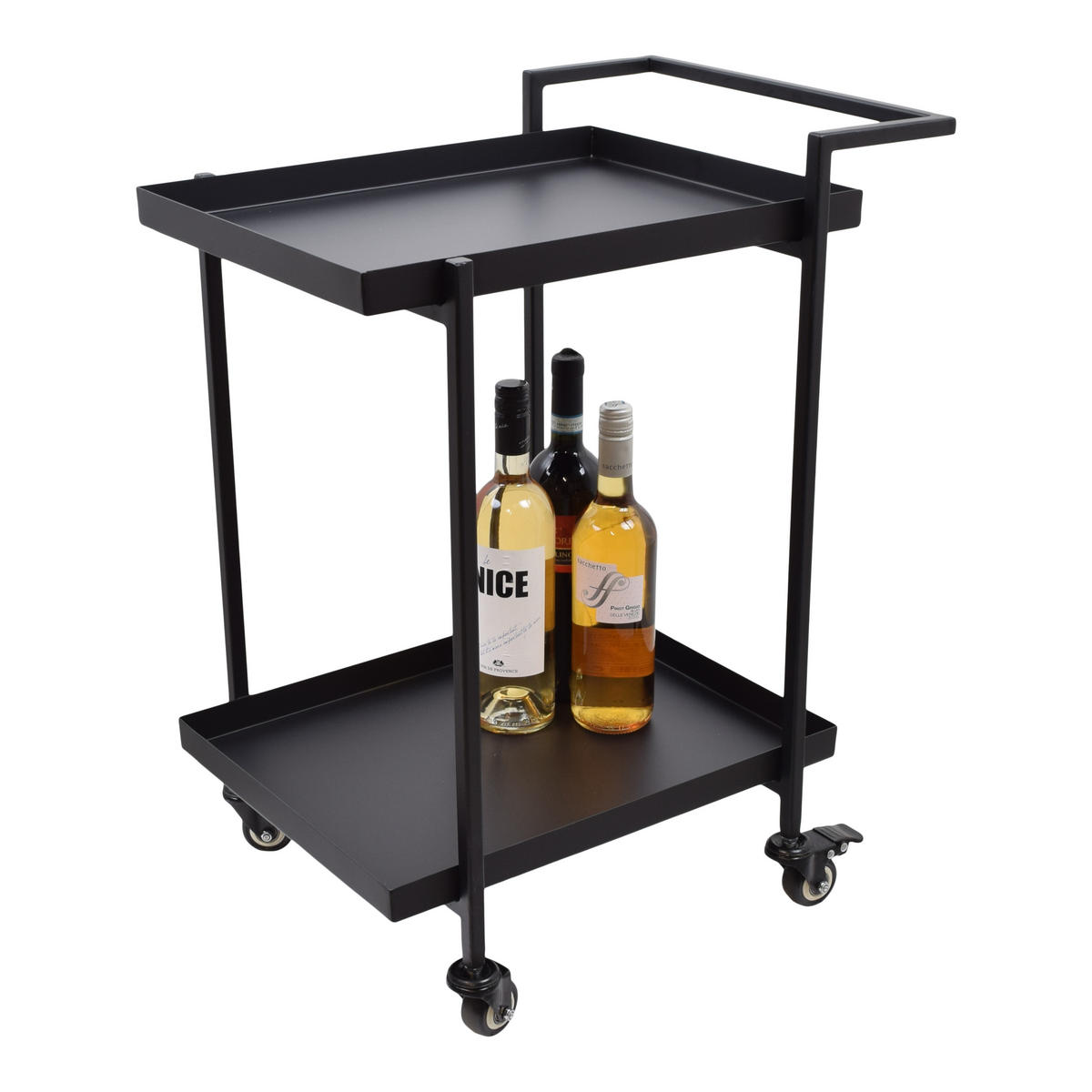 KÜCHENWAGEN James Schwarz - Schwarz, Metall (38/60/54cm) - LOFT42