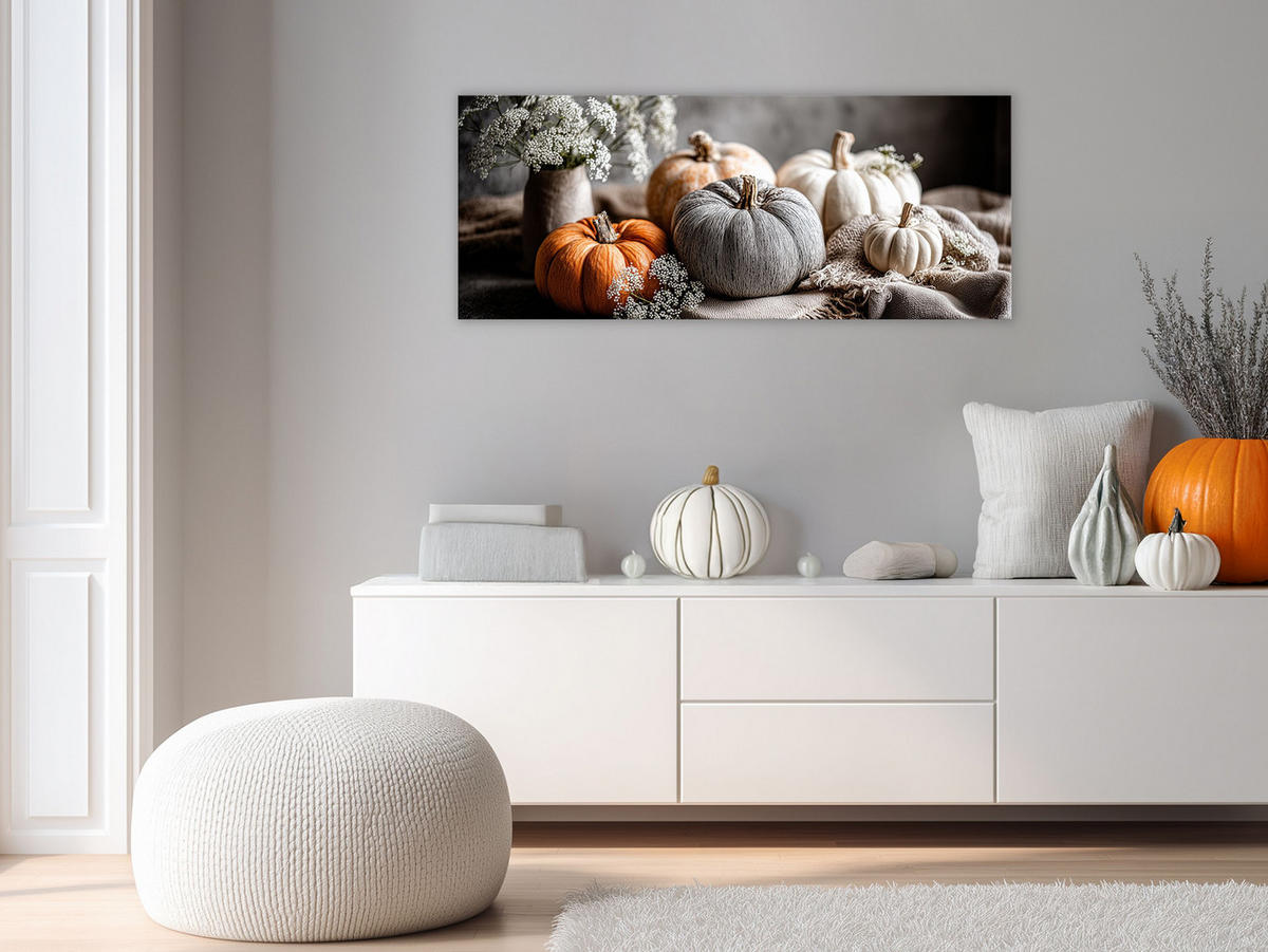 GLASBILD 125x50 cm Stillleben Herbst - Beige, Glas (125/50cm) - artissimo