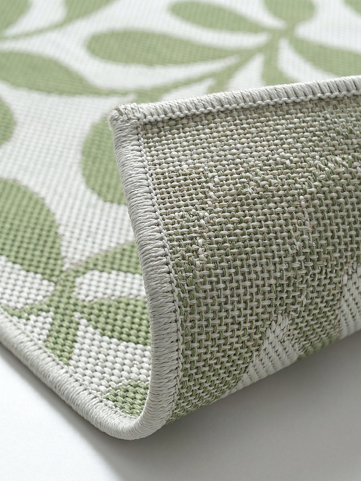 TEPPICHLÄUFER Floral BORNO Polypropylen Grün 80 x 150 cm - Grün, Textil (80/150cm) - KADIMA DESIGN