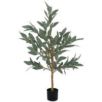 KUNSTPFLANZE, Künstlicher Lorbeerbaum 120 cm, für Zuhause, Büro, Balkon, Schlafzimmer, dekorativ, Grün - Multicolor, Kunststoff (120cm) - FORIOUS