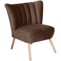 SESSEL Kadisha Bezug Samtvelours Buche natur / braun - Braun, Kunststoff (70/80/66cm) - 58aufmkessel