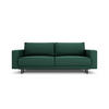 AUSKLAPPBARES-SOFA mit Bettkasten Caro aus strukturiertem Stoff grün 3 Sitzplätze - Grün, Textil (97/93/236cm) - Micadoni