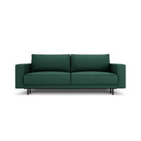 AUSKLAPPBARES-SOFA mit Bettkasten Caro aus strukturiertem Stoff grün 3 Sitzplätze - Grün, Textil (97/93/236cm) - Micadoni