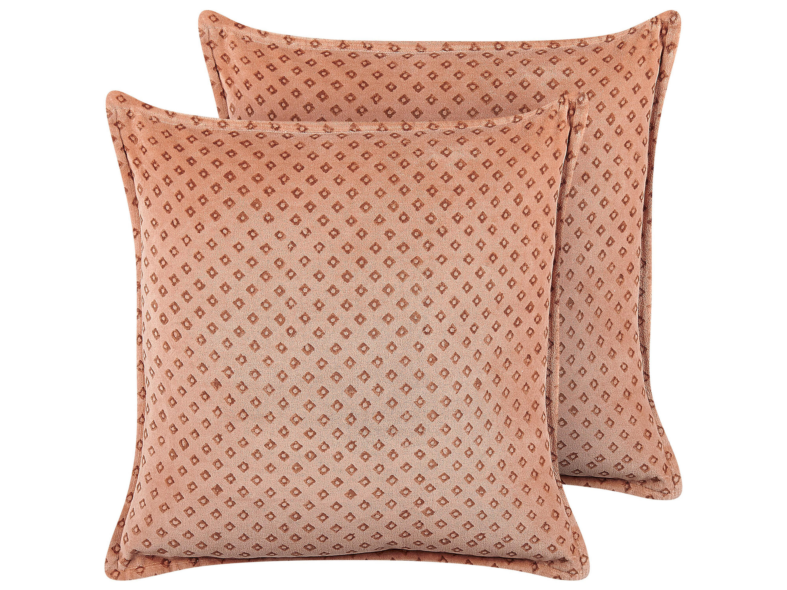 DEKOKISSEN 2er-Set Rosa 45/45 cm Rhodocoma - Pink, Textil (45/45cm) - Beliani