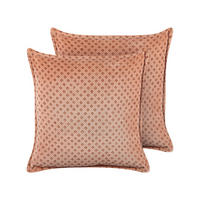 DEKOKISSEN 2er-Set Rosa 45/45 cm Rhodocoma - Pink, Textil (45/45cm) - Beliani
