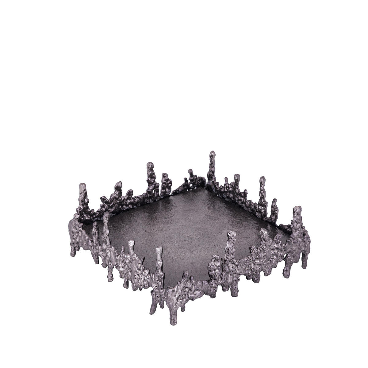 TABLETT Barrie Schwarz 27/27/12cm - Schwarz, Metall (27/12/27cm) - PTMD Collection