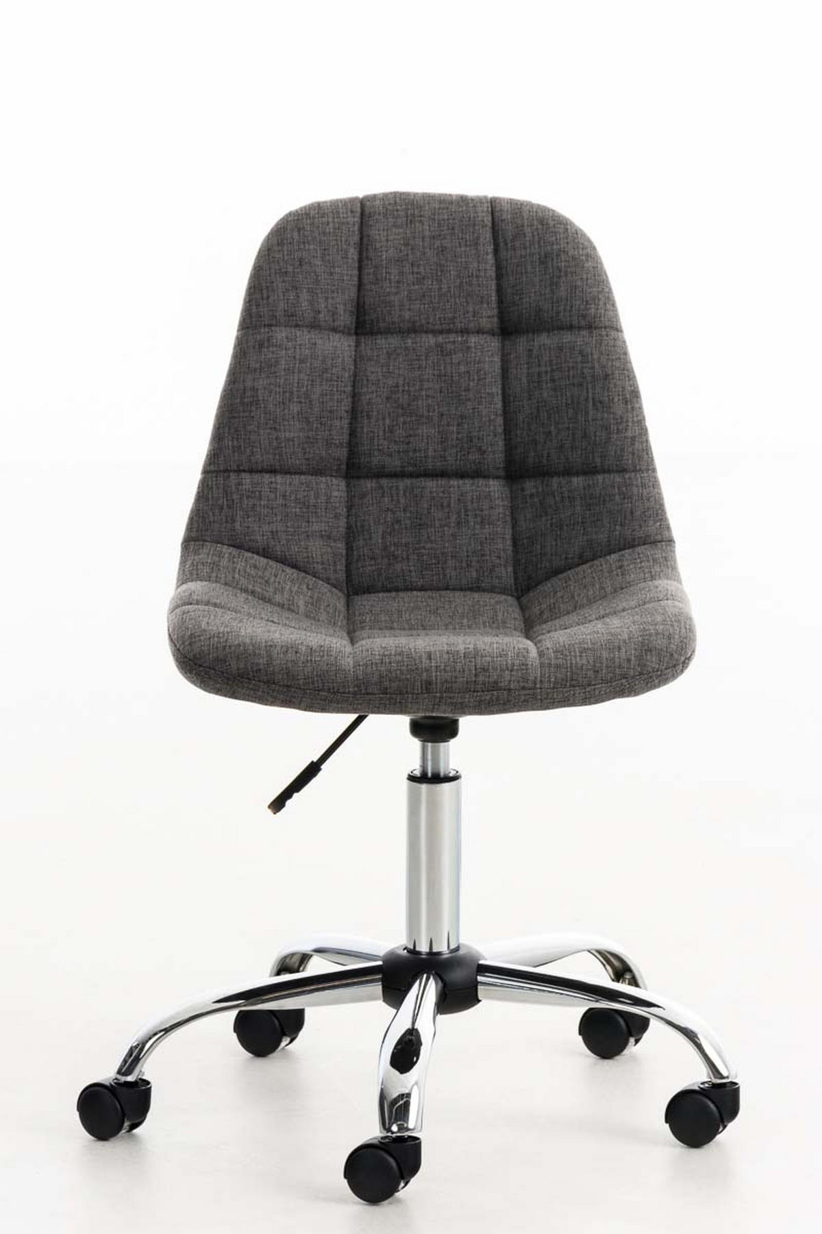 BÜROSTUHL Emily, Stoff Hellgrau - Grau, Textil/Metall (55/91/55cm) - TPFLiving