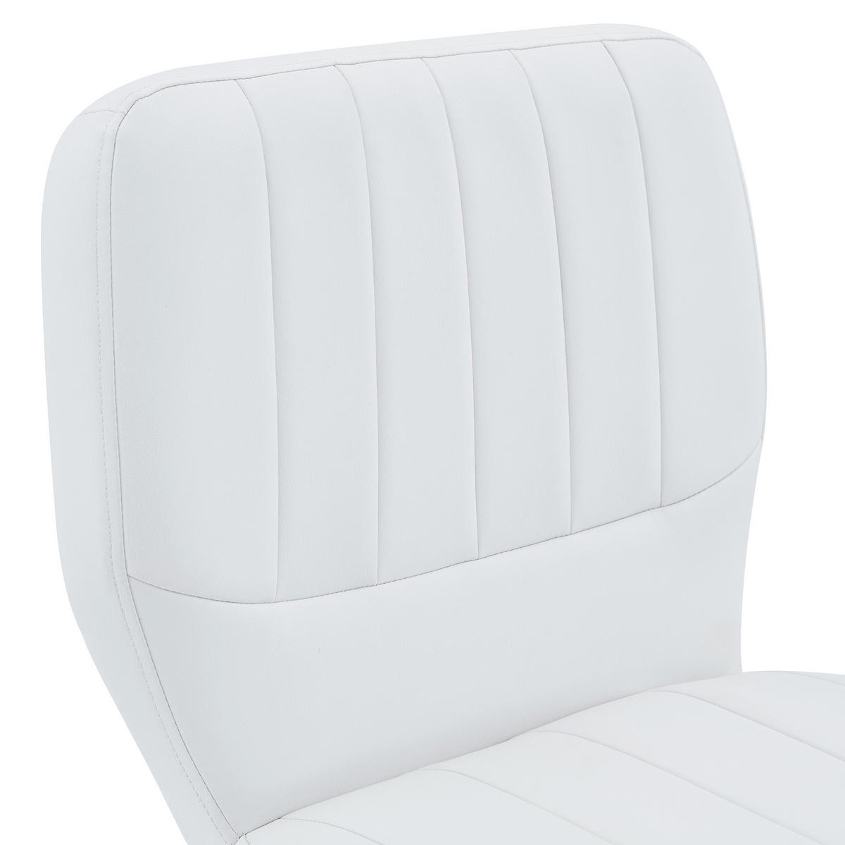 BARHOCKER Weiß 2er-Set Höhenverstellbar Drehbar 360° mit Rückenlehne & Fußstütze - Weiß, Metall (52/93/45cm) - PANGIVO