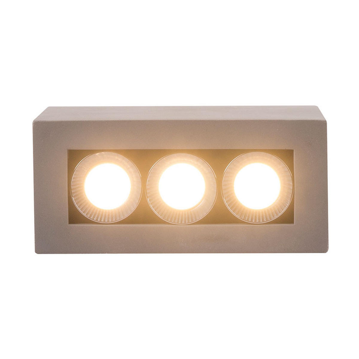 LED DECKENLEUCHTE TIMO Betonoptik Grau 2er Set - Grau, Metall (12.2/5.6/10cm) - Globo Lighting