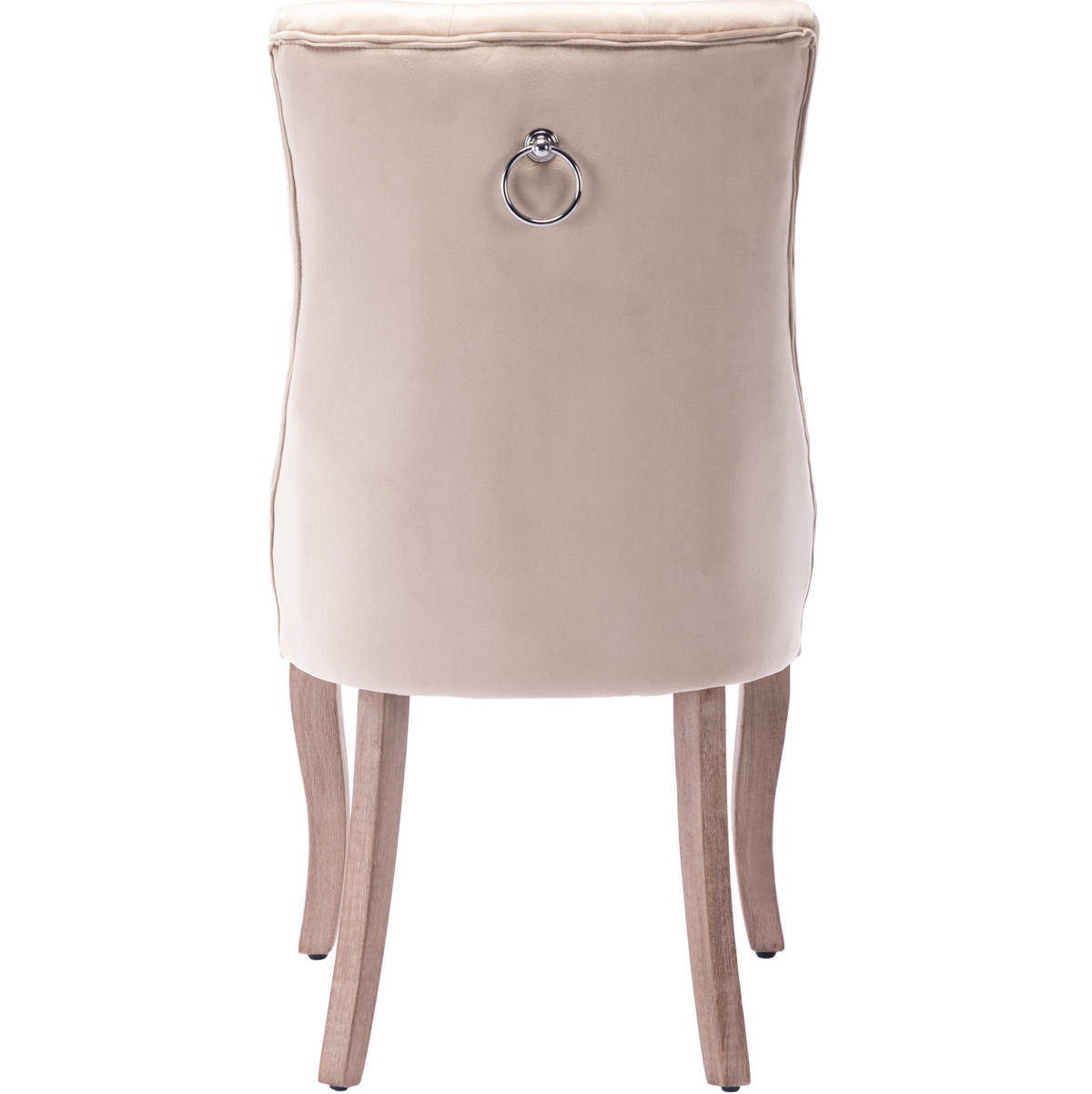 ESSZIMMERSTUHL mit hoher Rückenlehne ca. 97 x 51 x 47 cm Samt Beige - Beige, Holz (51/97/51.2cm) - Meubliv