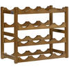 WEINREGAL, Bambus, Braun - Braun, Naturmaterialien (23.5/38/43cm) - HOMCOM